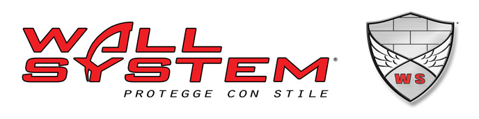 Logo Wall System con scudo e testo orizzontale Cappotto Corazzato